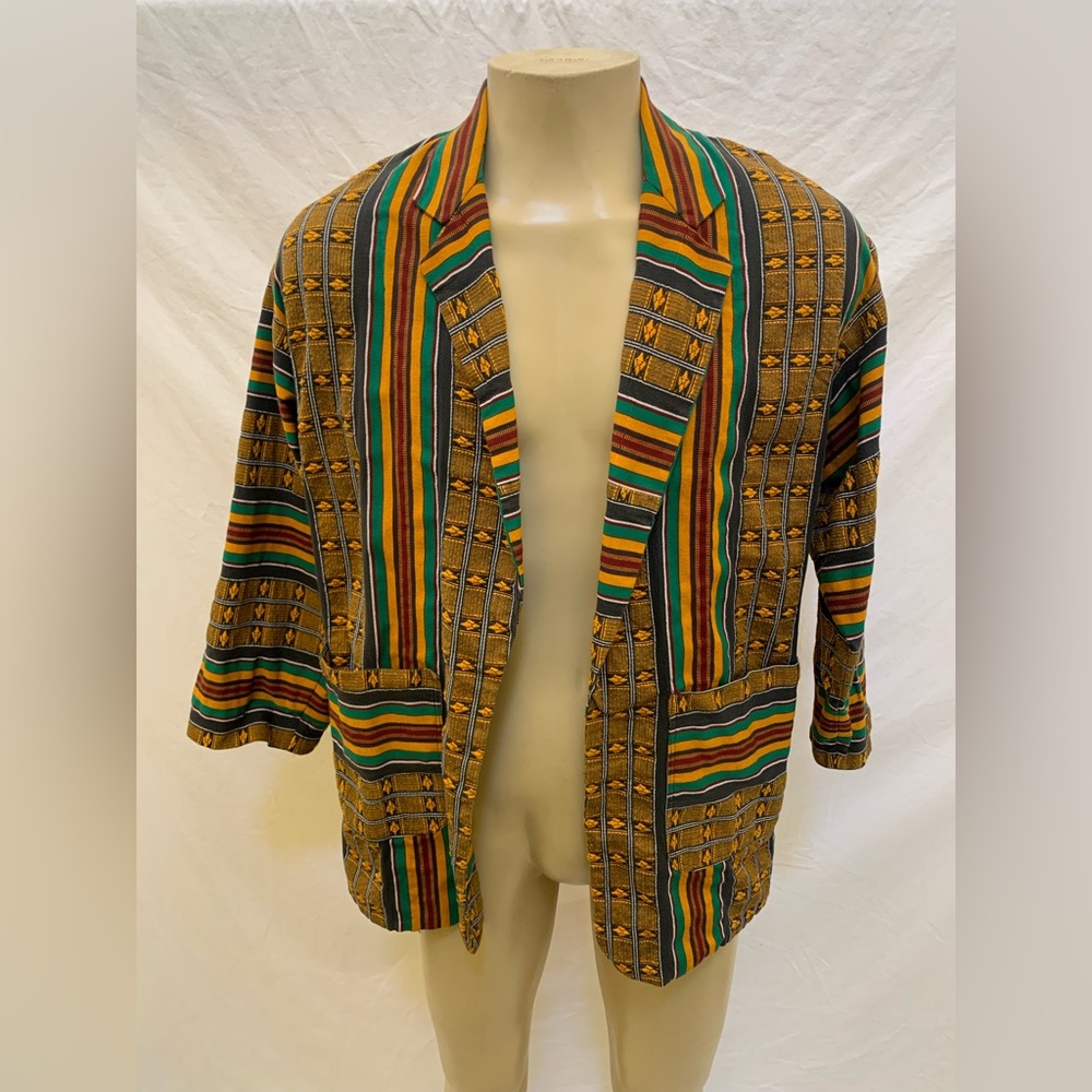 Unbranded African Textile Men’s Size Medium Blazer
